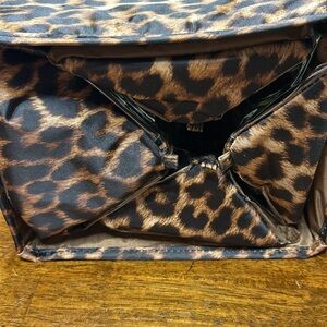 Joy Mangano beauty case organizer 4 removable compartments easy view roll up bag